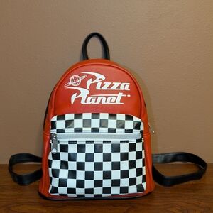 Disney Red and Black Backpack with Pizza Planet Design